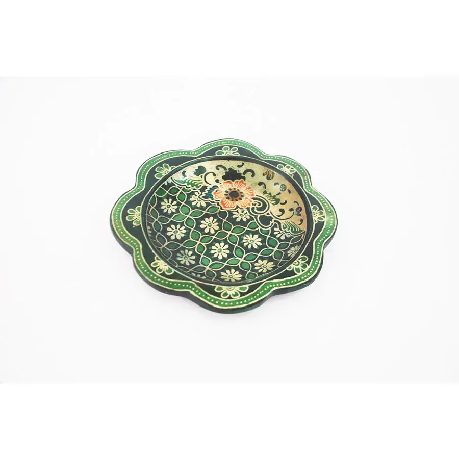 Artisan Flower-Shaped Wooden Plate