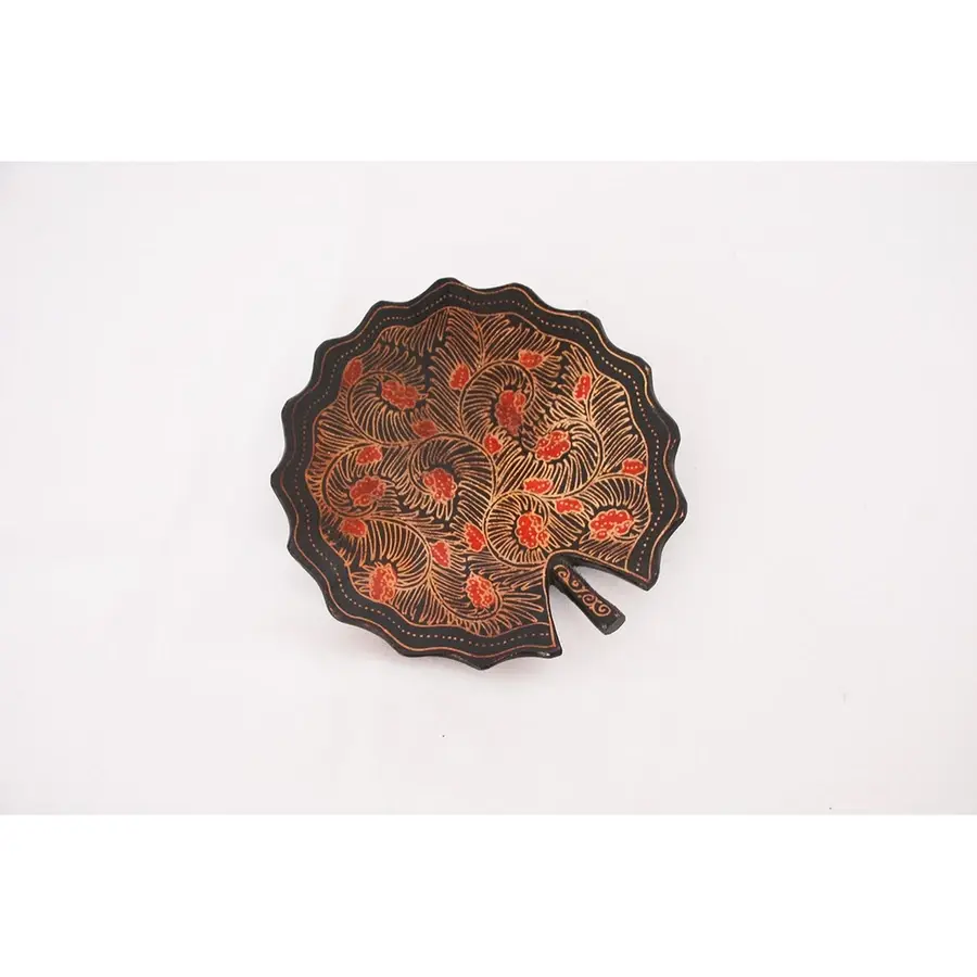 Artisan Lotus Leaf Wooden Plate